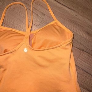 Orange Lululemon power Y Tank